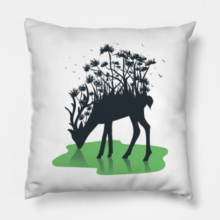 Summer Fairy - Cute Forest Deer Pillow