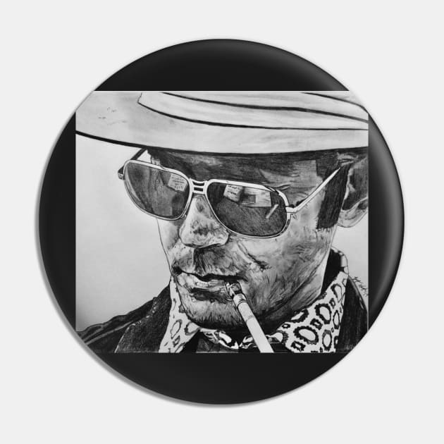 Hunter S Thompson Pin by BryanWhipple