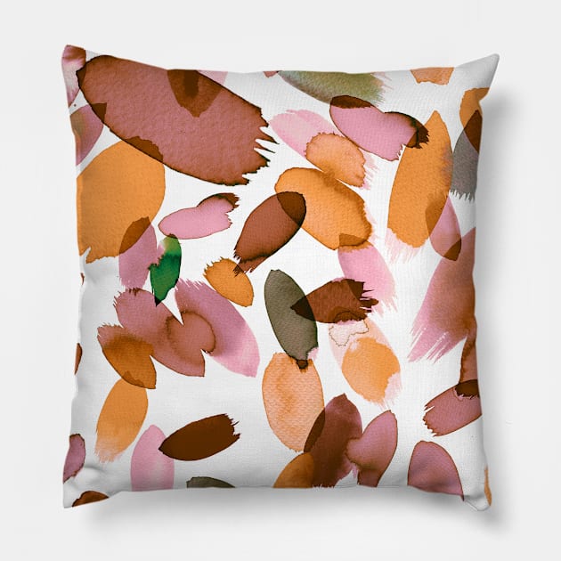 Pocket - WATERCOLOR PETAL STAINS ORANGE Pillow by ninoladesign