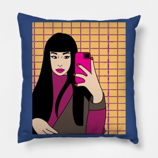 Selfie Pretty Photos Mobile Phone Pillow