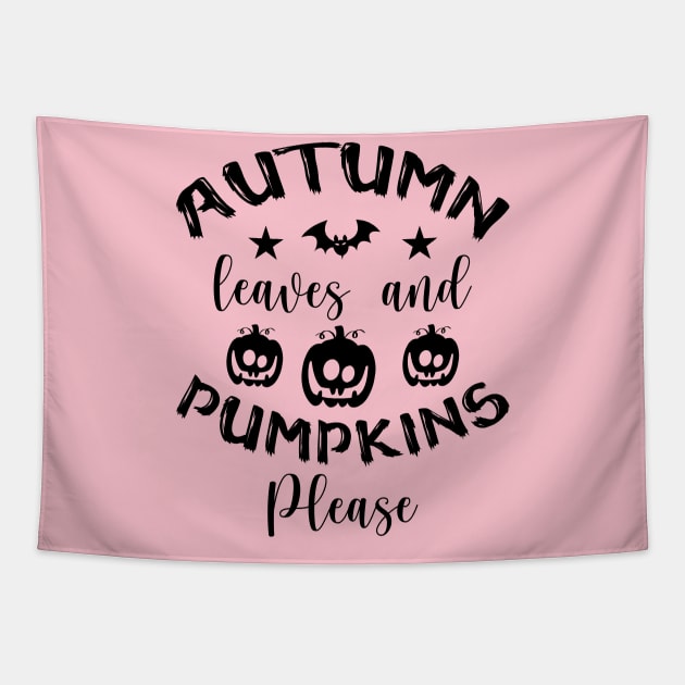 Autumn Pumpkins Tapestry by Lebihanto