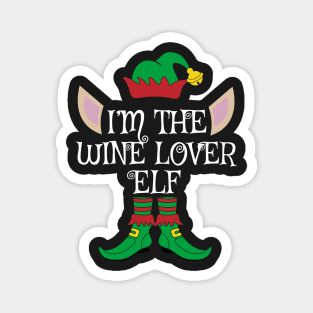 I'm The Wine Lover Christmas Elf Magnet