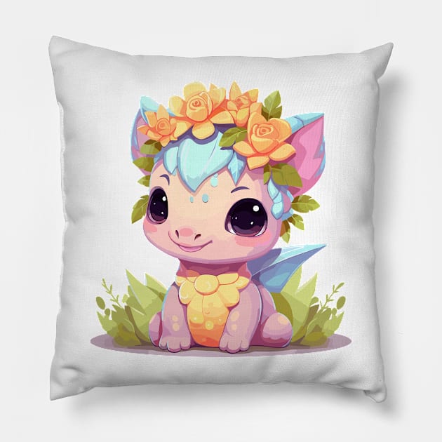 Pink dragon Pillow by JessCrafts