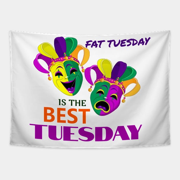 Mardi Gras Fat Tuesday Colorful Tapestry by Mony Shop