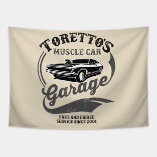 Toretto's Muscle Car Garage Lts Tapestry