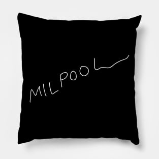 Milpool - Leg Cast Signature (White Print) Pillow