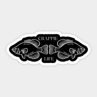 Crappie Fishing Decal, Lake River Crappie Fisherman Vinyl Decal