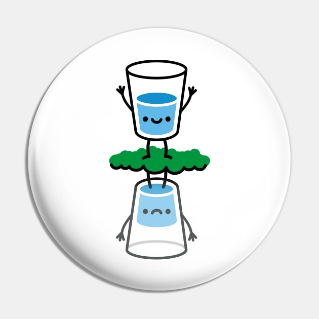 The glass is half full / half empty funny optimist pessimist bipolar disorder Pin by LaundryFactory