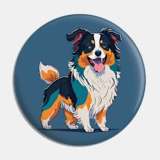 Australian Shepherd Portrait Pin