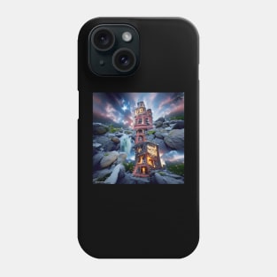 TOWER BETWEEN WORLDS ORIGINAL DIGITAL AI GENERATED ART Phone Case