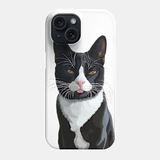 Bicolor Tuxedo Cat Blep Phone Case