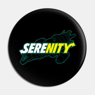 Firefly Serenity Tv Series Sci-fi Space Ship Logo Parody Pin