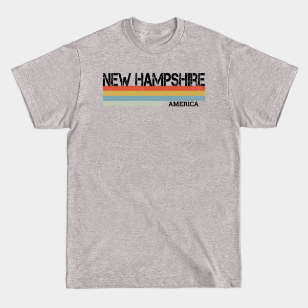 Disover Cool New Hampshire State Retro Vintage Stripes - New Hampshire - T-Shirt