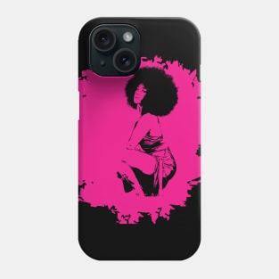 Pink beautiful afro girl Phone Case