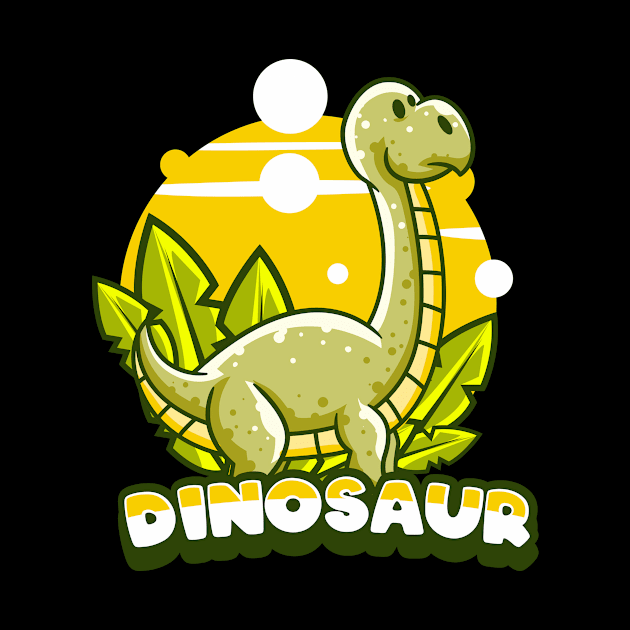 Cute Dinosaur Cartoon by Harrisaputra