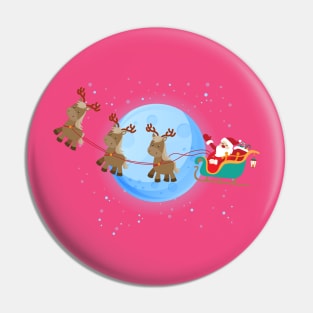 Santa Claus Riding pony Pin