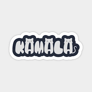 Kamala-Harris-Cat-Lettering-Positive Magnet