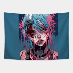 Splash Zombie Girl Tapestry