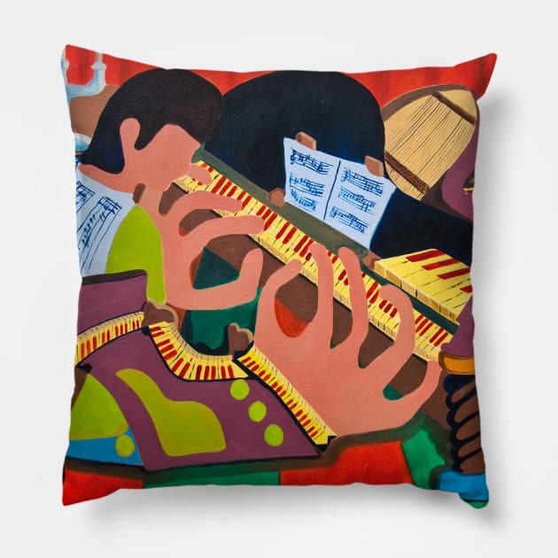 Pianist Pillow by Lavott4Art