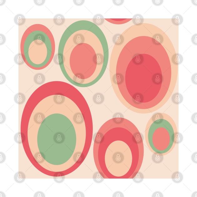 Pattern with oval circles in retrostyle by marina63
