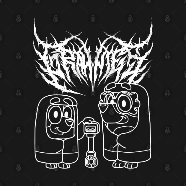 Grannies Janet & Rita Black Death Metal Bluey by flataffex