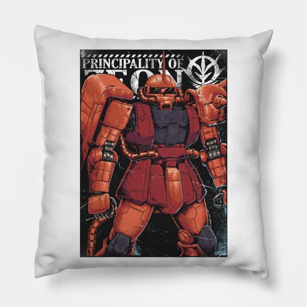 The Red Comet Pillow by WahyudiArtwork