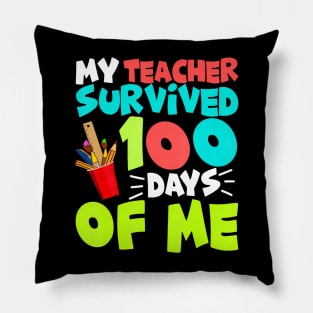 100 DAYS OF SCHOOL Boys Girls Kids Teacher  Funny School Pillow