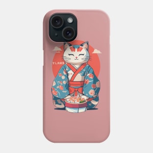 Cute Cat Sushi Daisuki Phone Case