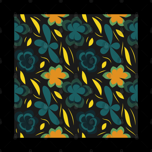 pattern with flowers and leaves by Eskimos