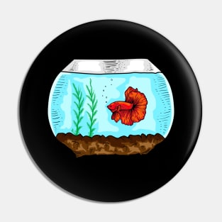 Betta Fish Aquarium Aquarist Pin