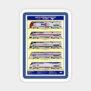 Amtrak Heritage Locomotives Magnet