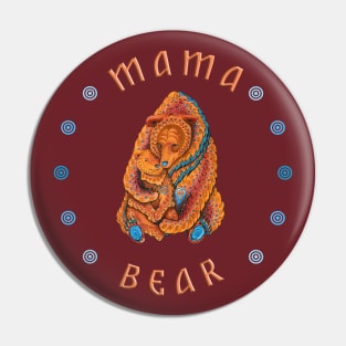 Mama Bear Design, Brown Bear with Cub Pin