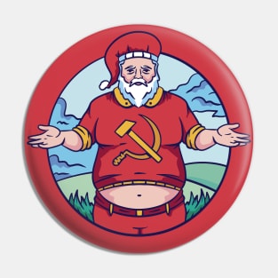 Funny Vintage Cartoon Commie Santa Pin