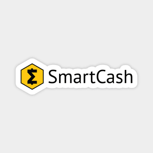 SmartCash Wordmark Logo White Background Magnet