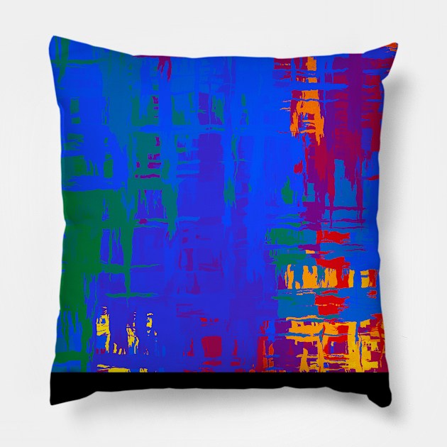 Gay Pride Rough Crisscross Paint Pillow by VernenInk