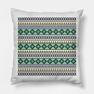 Tribal pattern in nautical colors Pillow