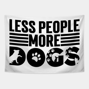 Less People More Dogs v2 Tapestry