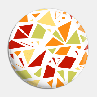 Fall Themed Triangle Abstract Design Pin