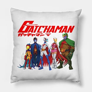 gatchaman vintage movie 5 version Pillow