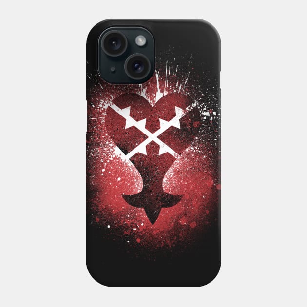 Kingdom Hearts Brushed Heartless Emblem Phone Case by Fabio Zannini