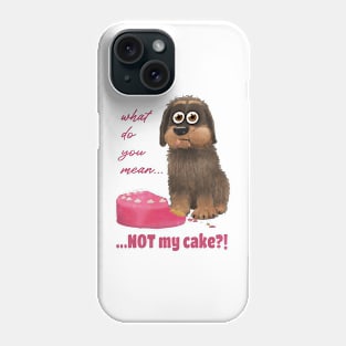 Dog with cake Phone Case