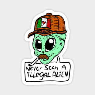 a illegal alien in perfect disguise. democratic cartoon. Magnet