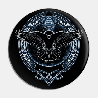 Raven and Valknut Symbol Pin