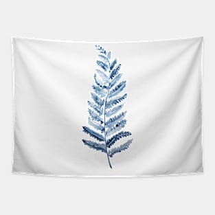 1 indigo  fern watercolor Tapestry