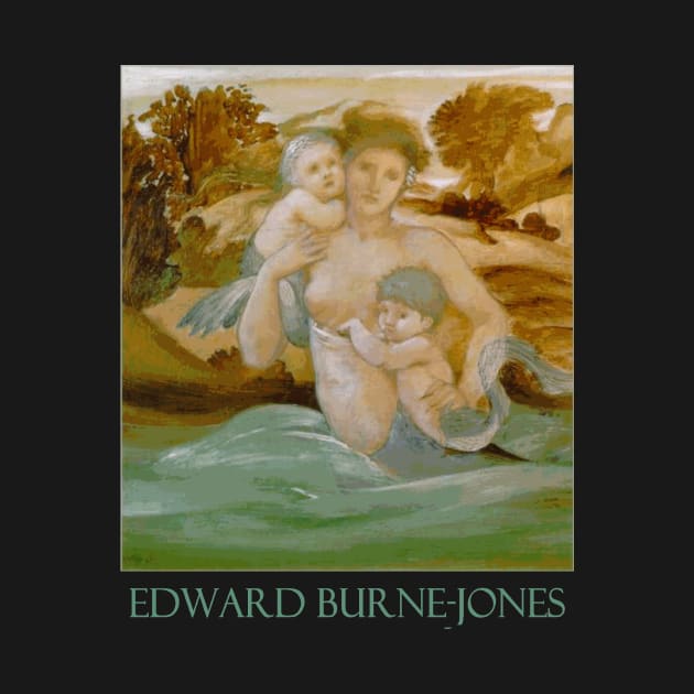 Mermaid with Her Offspring by Edward Burne-Jones by Naves