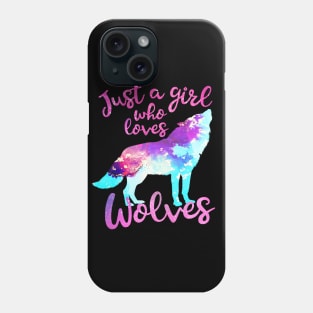 Just a girl who loves wolves Phone Case