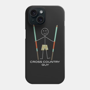 Funny Mens Cross Country Ski Guy Phone Case