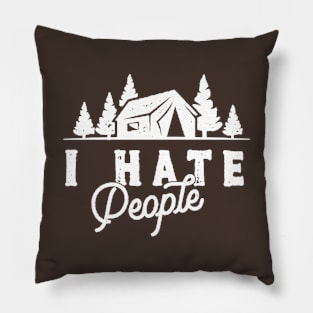 i hate people Pillow