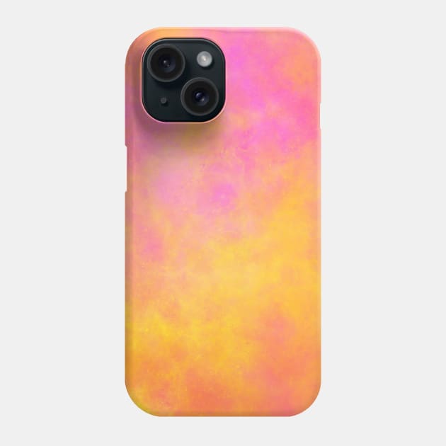 Abstract Yellow Pink Orange Tie Dye Pattern Art Phone Case by basselelkadi