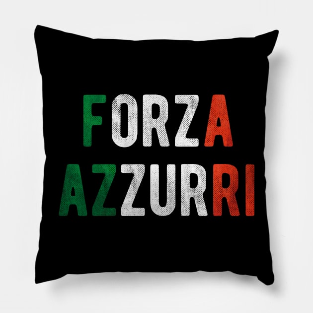 Forza Azzurri Italy Soccer Football Italia Flag Team Sports Italian Soccer Jersey Support Pillow by andreperez87